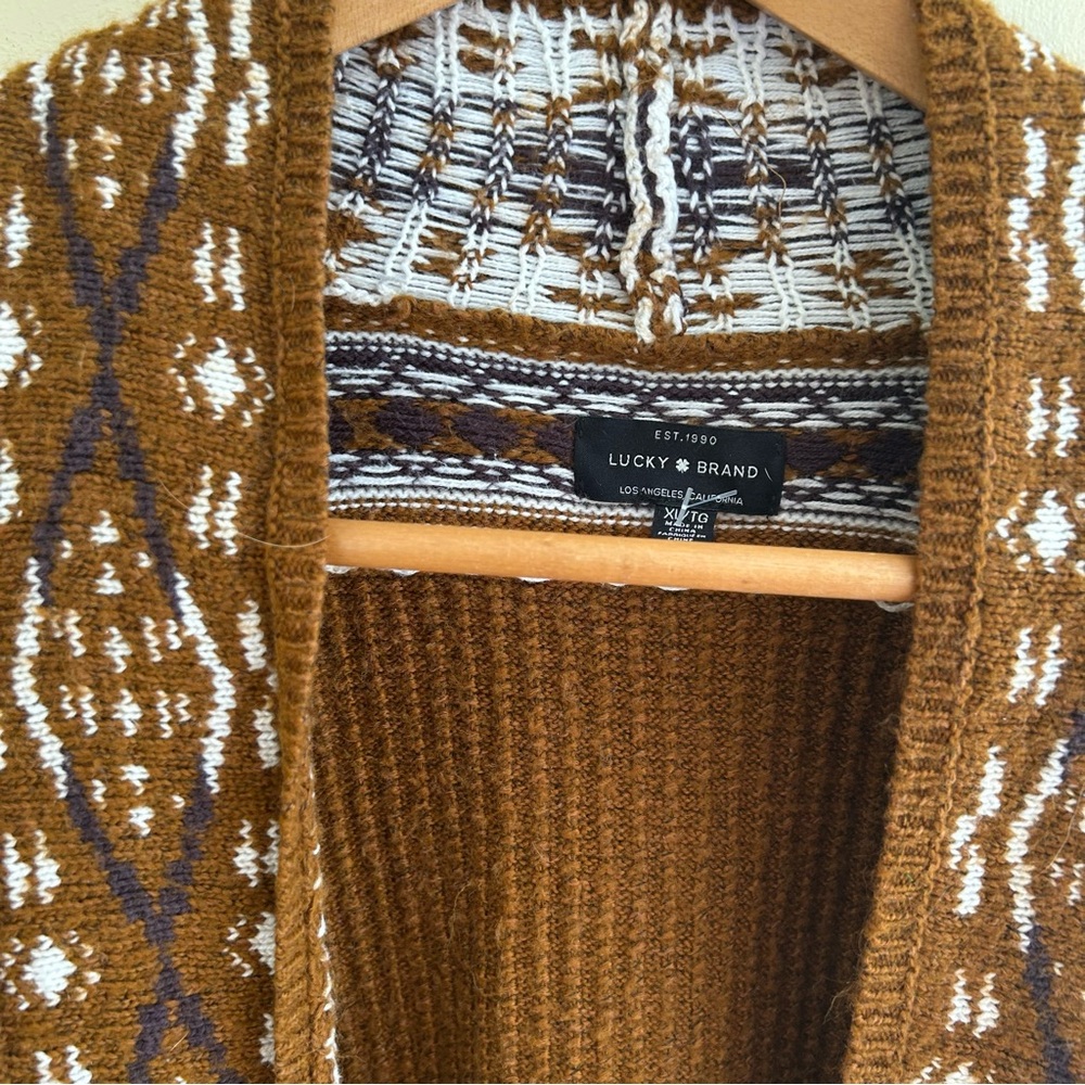 Lucky Brand Geometric Cardigan Sweater - Picture 3 of 7
